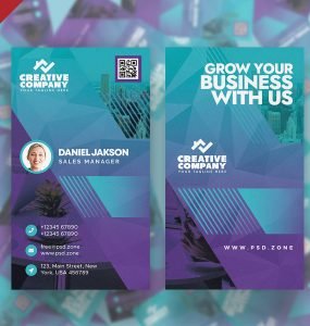 Vertical Designer Business Card PSD