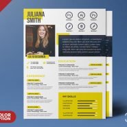 A4 Size Designer Resume PSD Template A4 Size Designer Resume PSD Template