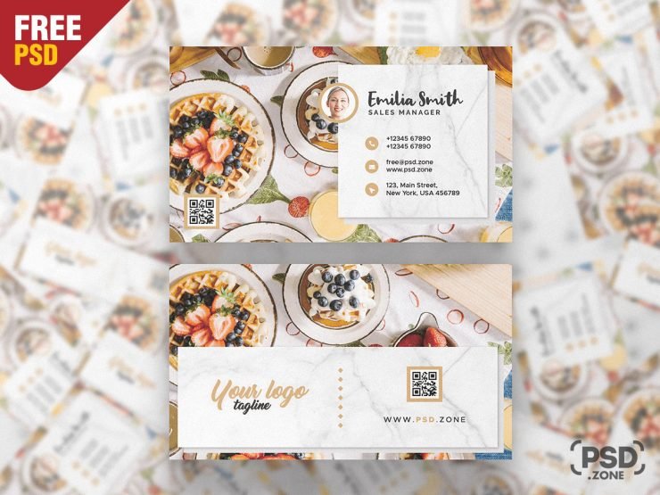 Food Blogger Business Card PSD