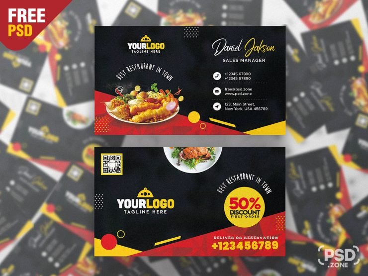 Restaurant Food Business Card PSD