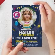 5x7 Size Birthday Invitation Card Design PSD
