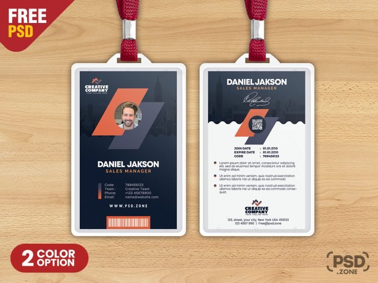 Office Identity Card PSD Template
