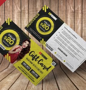 Modern Gift Voucher Design PSD