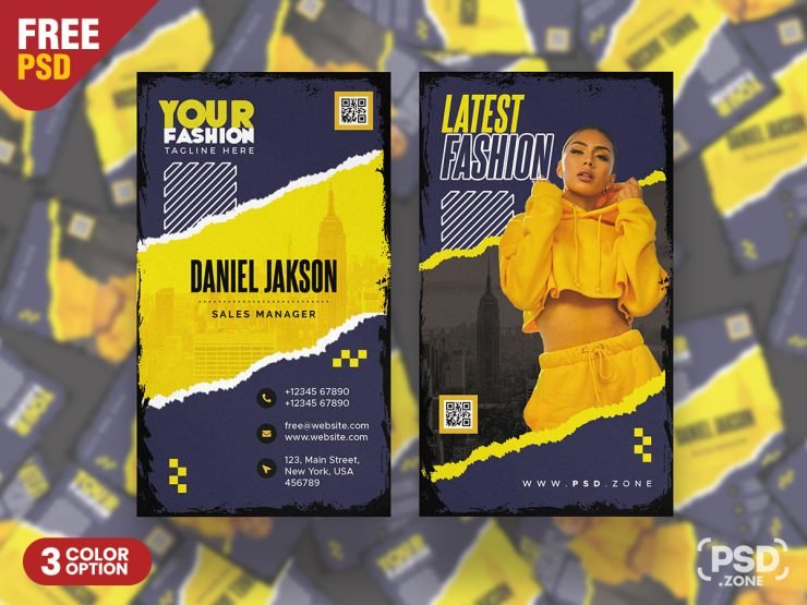 Fashion Store Business Card Design PSD