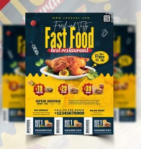Fast Food Restaurant Promotion Flyer PSD