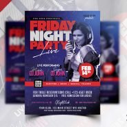 Friday Night Club Party Flyer PSD Friday Night Club Party Flyer PSD