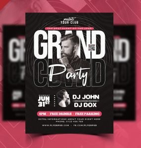 Premium Party Event Flyer Design PSD