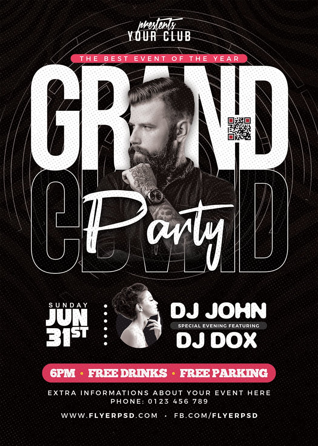 Premium Party Event Flyer Design PSD