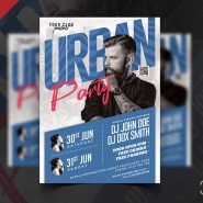 Urban Night Music Party Flyer PSD Urban Night Music Party Flyer PSD