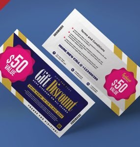 Fashion Store Gift Voucher Design PSD