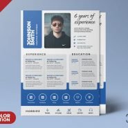 Creative Designer A4 Size Resume PSD Template Creative Designer A4 Size Resume PSD Template