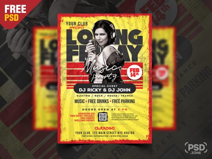 Night Club Event Flyer Design PSD