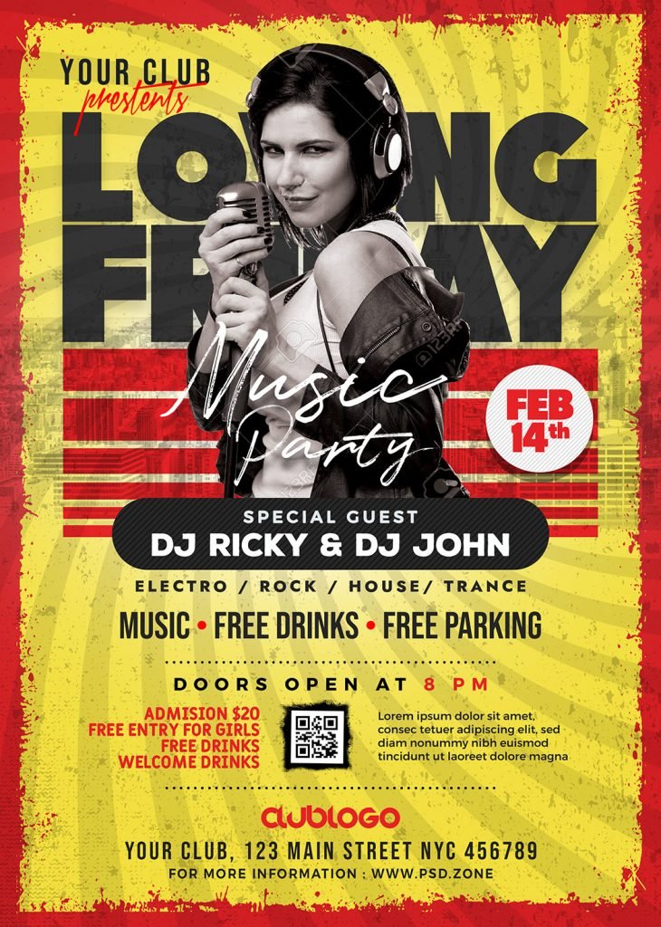 Night Club Event Flyer Design PSD