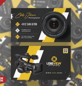 Photography Business Card PSD Template Set