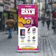 Season Sale Roll Up Standee Banner PSD Season Sale Roll Up Standee Banner PSD