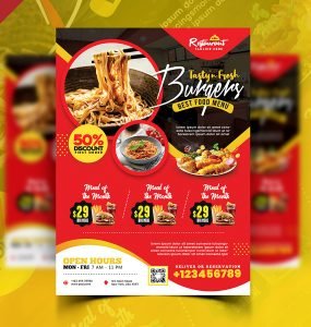 Tasty Food Restaurant Flyer PSD