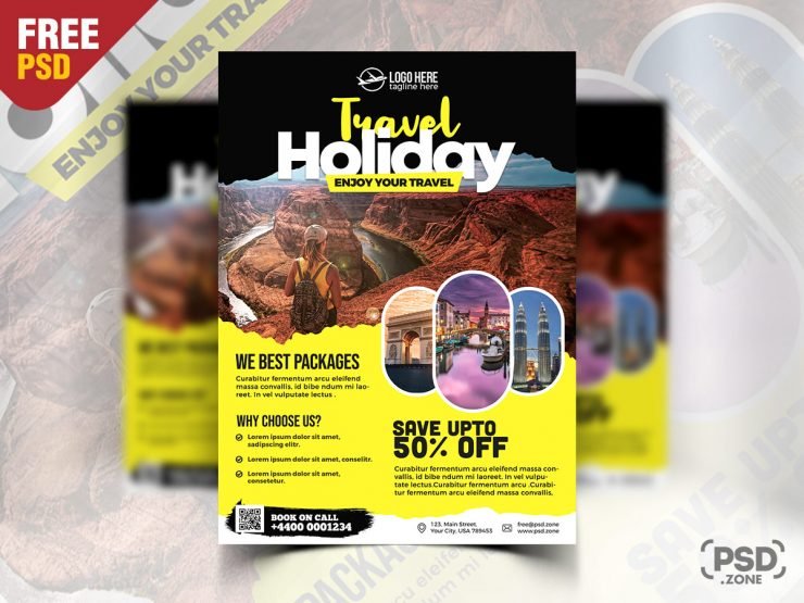 Travel Agency Promotion Flyer PSD