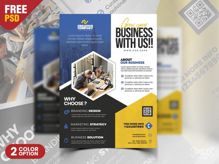 Business Advertisement Flyer Design PSD