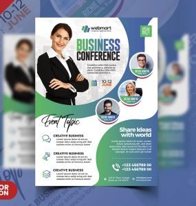 Business Conference Designer Flyer PSD Template