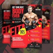 Gym Fitness Promotion Flyer PSD Gym Fitness Promotion Flyer PSD
