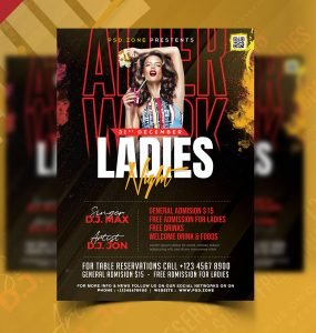 Ladies Night Party Flyer PSD Design