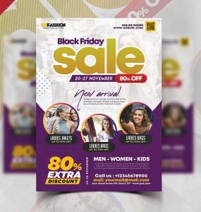 Black Friday Season Sale Flyer PSD