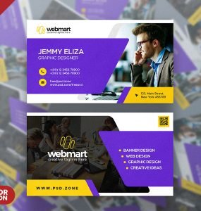 Graphic Designer Business Card PSD Template