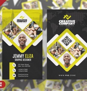 Designer Vertical Business Card PSD