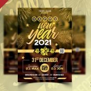New Year 2021 Party Flyer PSD