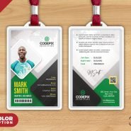 Office Photo ID Card PSD Template