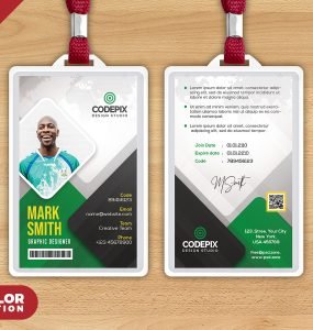 Office Photo ID Card PSD Template