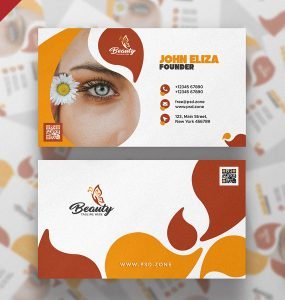 Spa & Beauty Saloon Business Card PSD Template
