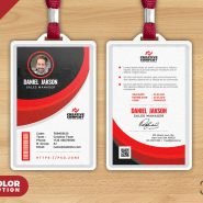 Minimalist Photo ID Cards Template PSD