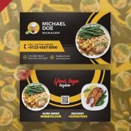 Restaurant Cafe Business Card PSD Template