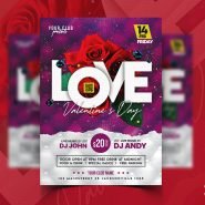 Valentine's Day Special Party Flyer PSD Valentine's Day Special Party Flyer PSD
