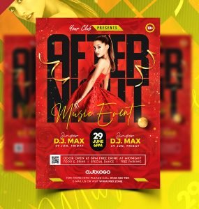 After Night Music Party Event Flyer PSD