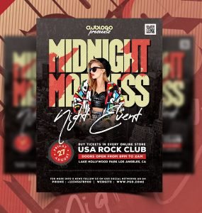 Creative Party and Club Flyer PSD