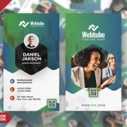 Premium Modern Vertical Business Card PSD Premium Modern Vertical Business Card PSD