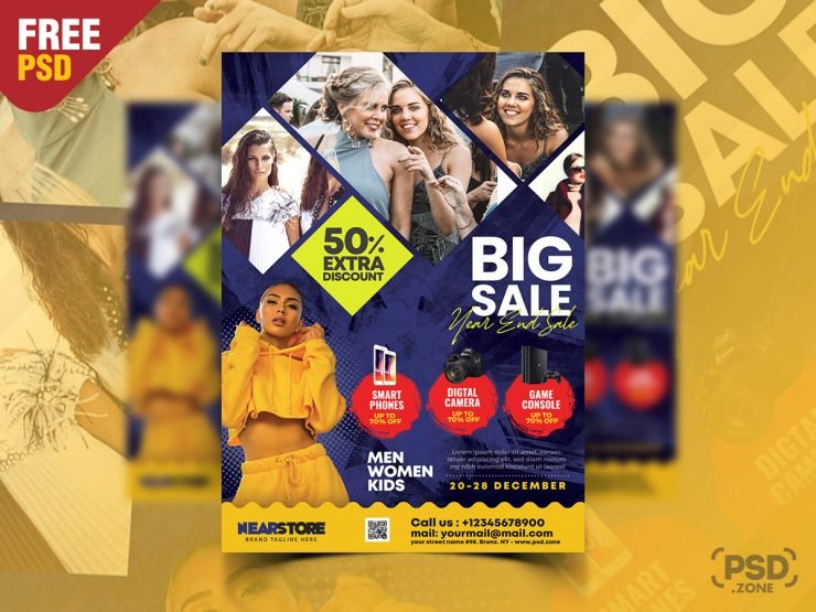 Big Sale Pamphlet Flyer Template PSD