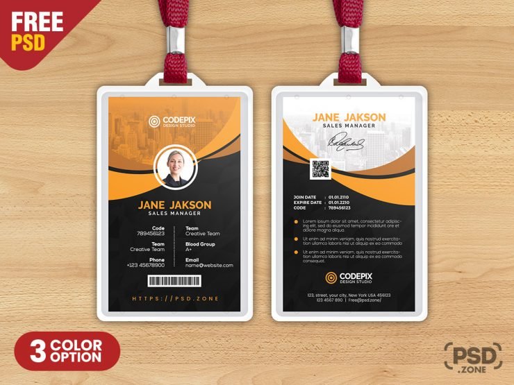 Creative Office Identity Card PSD