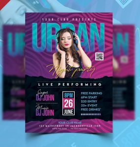 Dance Night Party Flyer PSD