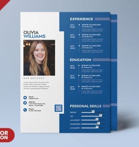 Modern Resume Curriculum Vitae Template PSD