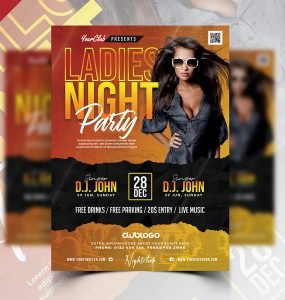 Premium Ladies Night Party Flyer PSD