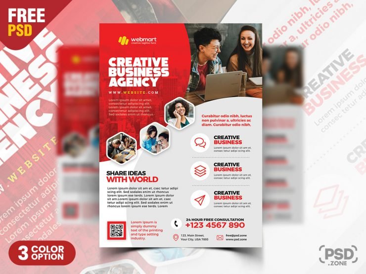 Print Ready Corporate Flyer Design PSD