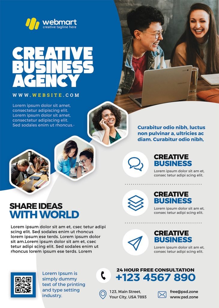 Print Ready Corporate Flyer Design PSD