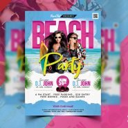 Beach Party Event Flyer PSD Beach Party Event Flyer PSD