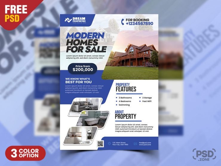 Excellent Real Estate Flyer Design PSD