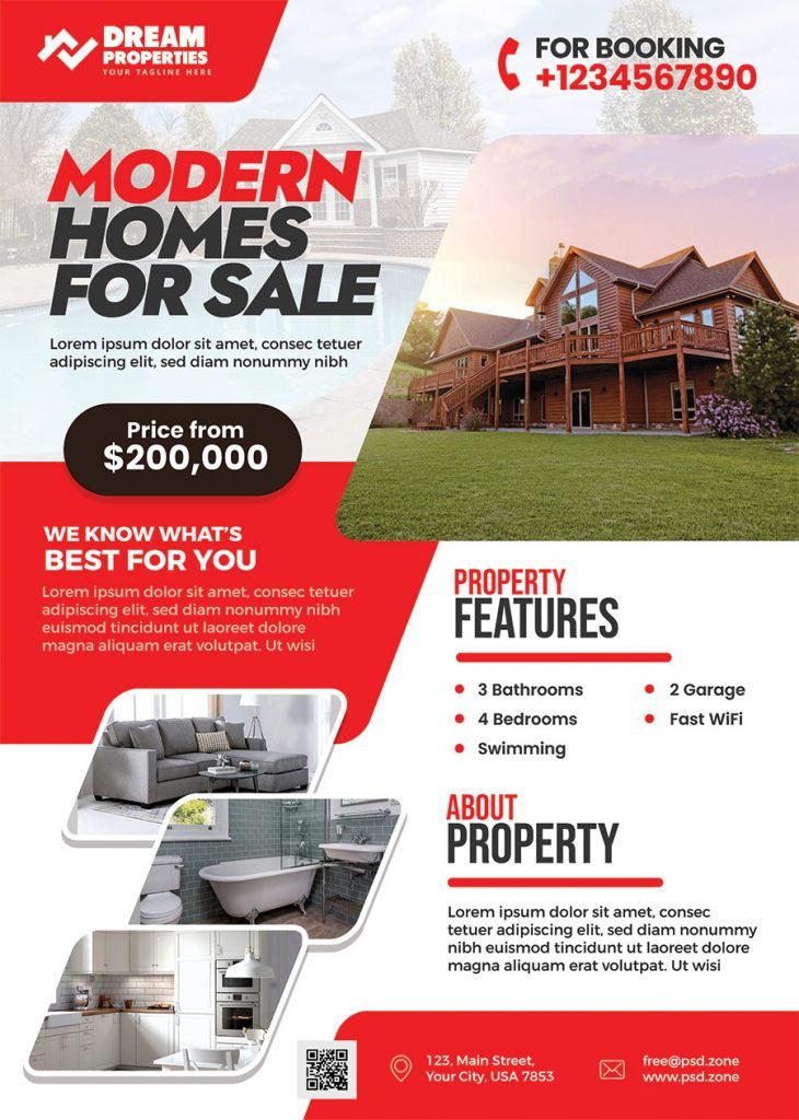 Excellent Real Estate Flyer Design PSD