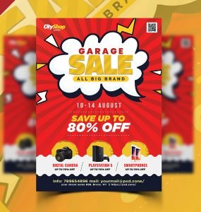 Garage Sale Shopping Flyer PSD