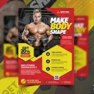 Gym And Fitness Ad Flyer PSD Template Gym And Fitness Ad Flyer PSD Template